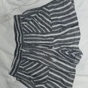 George Women's Black and White Striped Sleep Shorts